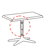 Irodai legördülő asztal